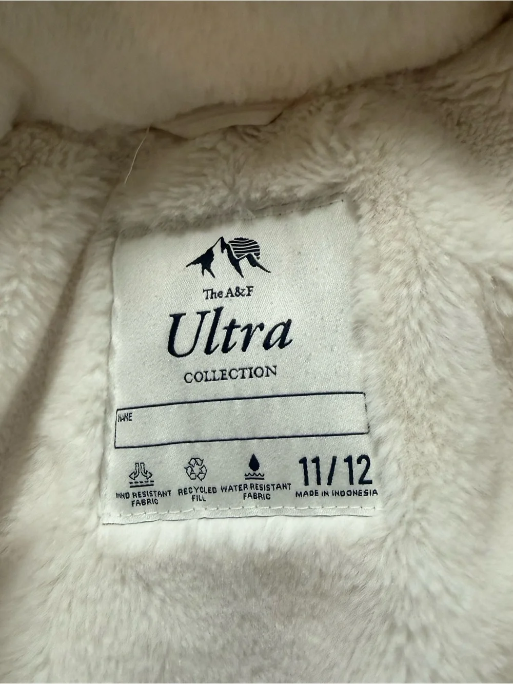 Kids Abercrombie and Fitch Puffer Jacket with Faux Fur Hood